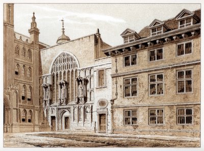 伦敦市市政厅教堂西面，1886年 作者 威廉·格里格斯