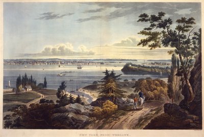 来自Weehawk [Weehawken]的纽约，由John Hill雕刻，未注明日期（aquatint） 作者 威廉·盖·沃尔