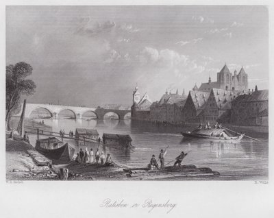 Ratisbon or Regensberg (engraving) 作者 威廉·H·巴特利特