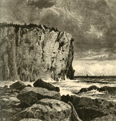 海狸湾附近的悬崖》，1872年。   作者 威廉·哈特