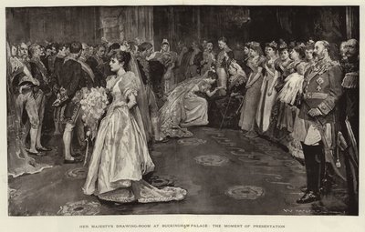 女王陛下在白金汉宫的绘画室，演讲的时刻 作者 William Hatherell