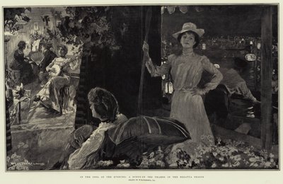 在傍晚的凉爽中，在帆船赛季的泰晤士河上的场景 作者 William Hatherell