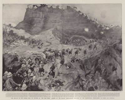 10月20日袭击Dargai山，通过戈登高地人匆忙，随后是Dorsetshires，Derbyshires，第3锡克教徒和Gurkhas 作者 William Hatherell