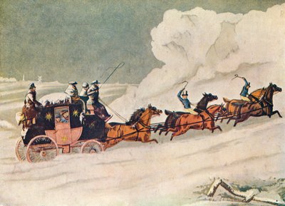 阿姆斯伯里附近的德文波特邮件，1907年 作者 亨利·托马斯·阿尔肯