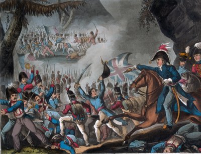 比利牛斯战役，1813年7月27日，由JC Stadler（活跃于1780-1813）印刷，由Thomas Tegg出版，1818年4月1日（彩色aquatint） 作者 William Heath