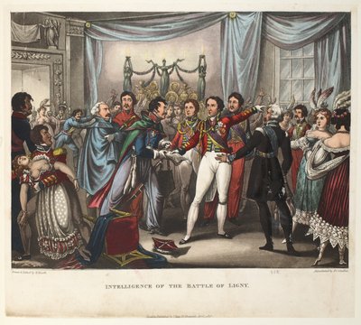 JC Stadler，酒吧的Ligny战役的智慧，aquatint。由Tegg，1818年4月（aquatint） 作者 威廉·希思