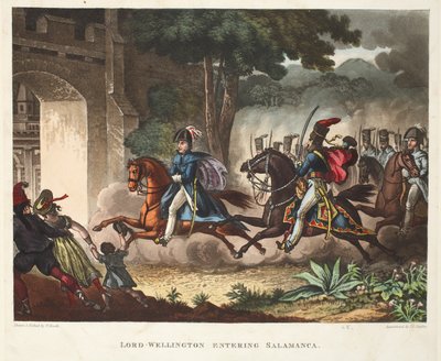 惠灵顿勋爵进入萨拉曼卡，由JC Stadler，酒吧的aquatint。由Tegg，1818年4月（aquatint） 作者 William Heath
