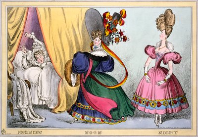 早上中午，c.1828（手工彩色雕刻） 作者 威廉·希思