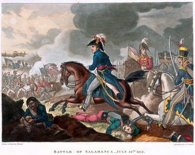 惠灵顿公爵（1769-1852），萨尔曼卡战役，1812年7月22日，1818年（彩色aquatint） 作者 William Heath