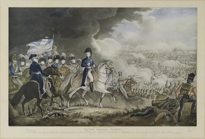1815年6月18日，滑铁卢战役中的惠灵顿公爵和最杰出的军官，WT Fry和T. Sutherland的作品，由J. Jenkins出版，伦敦，18 作者 William Heath