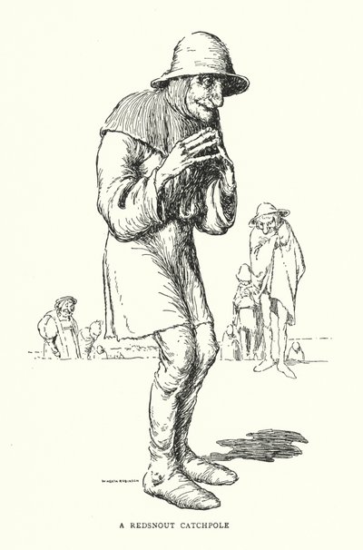 一个 Redsnout Catchpole（石版画） 作者 威廉·希思·罗宾逊