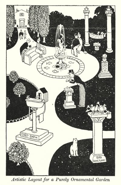 纯观赏性花园的艺术布局（平版）。 作者 威廉·希思·罗宾逊