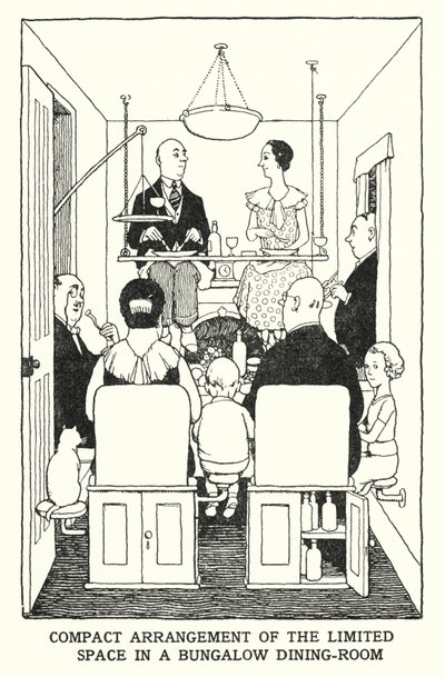 Compact Arrangement of the Limited Space in a Bungalow Dining-Room (litho) 作者 威廉·希思·罗宾逊