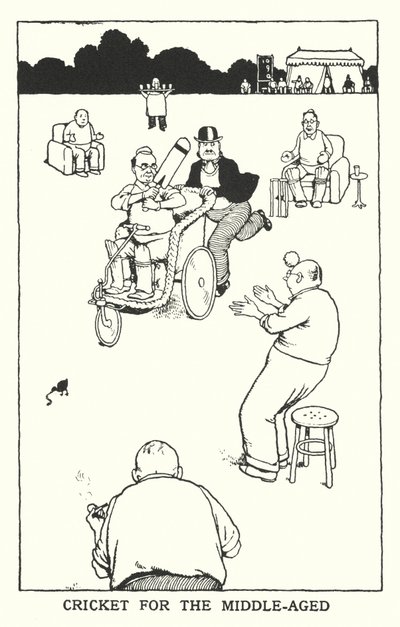 中年板球（石版画） 作者 威廉·希思·罗宾逊
