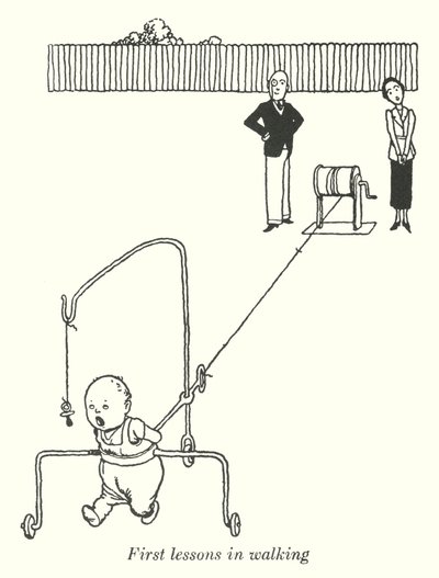 First lessons in walking (litho) 作者 威廉·希思·罗宾逊