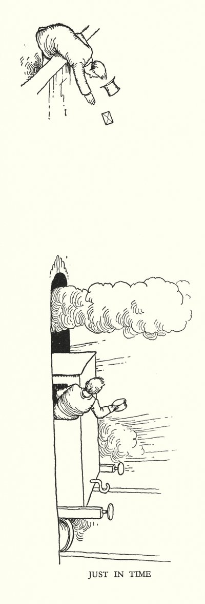 Illustration for Railway Ribaldry by W Heath Robinson (litho) 作者 威廉·希思·罗宾逊