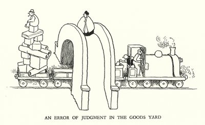 Illustration for Railway Ribaldry by W Heath Robinson (litho) 作者 威廉·希思·罗宾逊