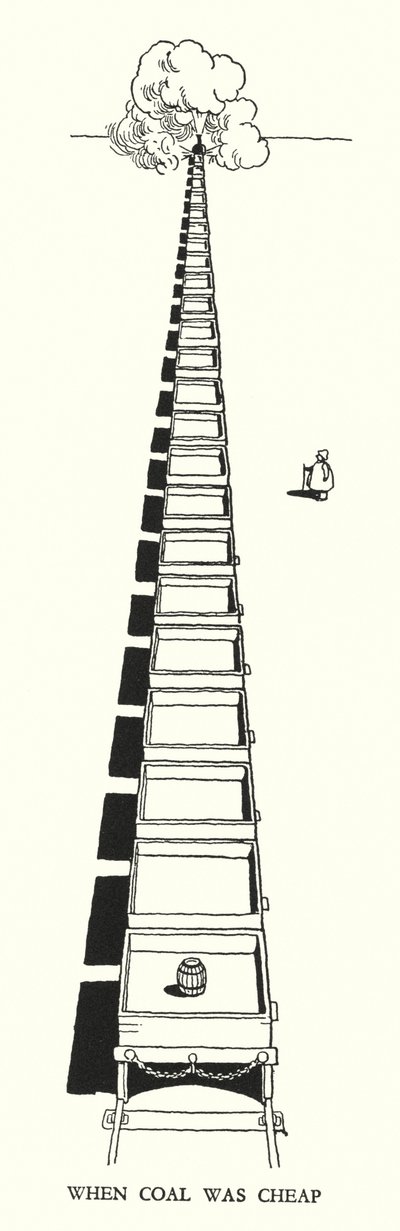 Illustration for Railway Ribaldry by W Heath Robinson (litho) 作者 威廉·希思·罗宾逊