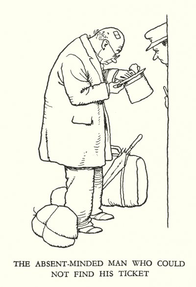 W Heath Robinson 为铁路 Ribaldry 绘制的插图（石版画） 作者 威廉·希思·罗宾逊