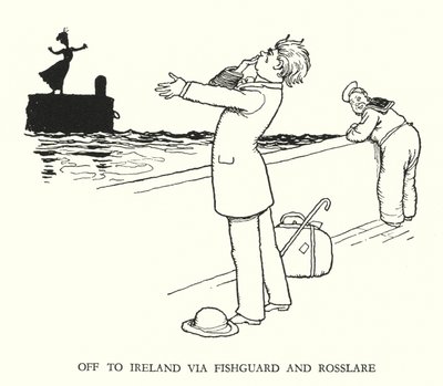 W Heath Robinson 为铁路 Ribaldry 绘制的插图（石版画） 作者 威廉·希思·罗宾逊