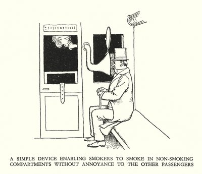 罗宾逊（W Heath Robinson）为《铁道兵》绘制的插图（平版）。 作者 威廉·希思·罗宾逊