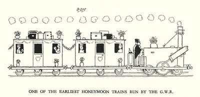 罗宾逊（W Heath Robinson）为《铁道兵》绘制的插图（平版）。 作者 威廉·希思·罗宾逊
