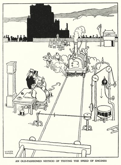 W Heath Robinson 的铁路 Ribaldry 插图（石版画） 作者 威廉·希思·罗宾逊