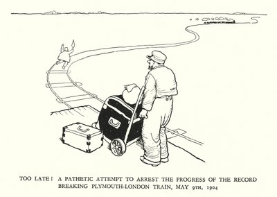 W Heath Robinson 的铁路 Ribaldry 插图（石版画） 作者 威廉·希思·罗宾逊