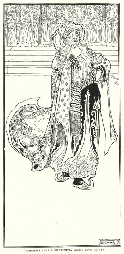 "Remember that I impatiently await your return" (engraving) 作者 威廉·希思·罗宾逊