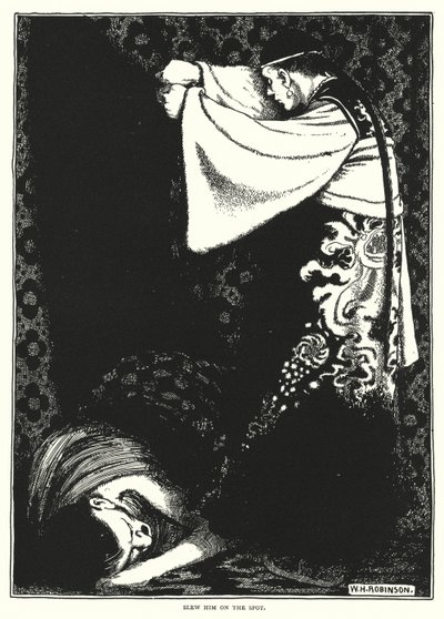 Slew him on the spot (engraving) 作者 威廉·希思·罗宾逊