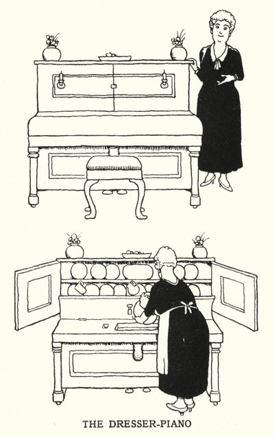 梳妆台钢琴（石版画） 作者 威廉·希思·罗宾逊