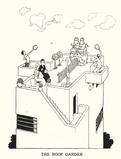 屋顶花园（石版画） 作者 威廉·希思·罗宾逊