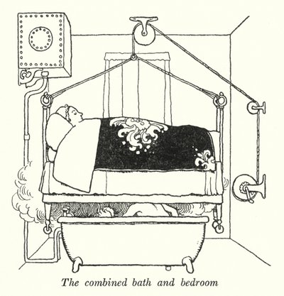 The combined bath and bedroom (litho) 作者 威廉·希思·罗宾逊