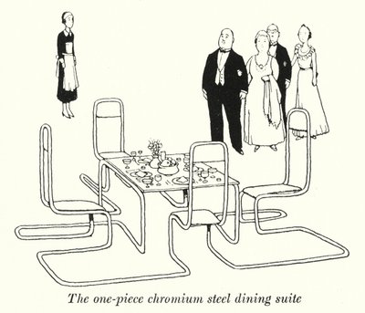 The one-piece chromium steel dining suite (litho) 作者 威廉·希思·罗宾逊