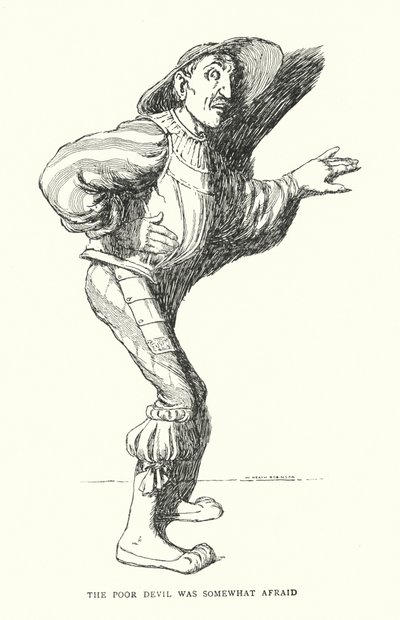 可怜的恶魔有些害怕（石版画） 作者 威廉·希思·罗宾逊