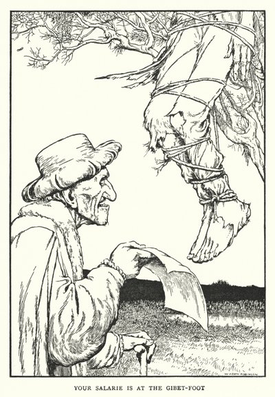 你的工资是在绞刑架（石版画） 作者 威廉·希思·罗宾逊