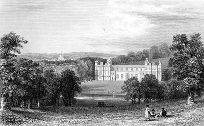 Audley End，Essex，由Henry Adlard雕刻，1832年 作者 威廉·亨利·巴特利特