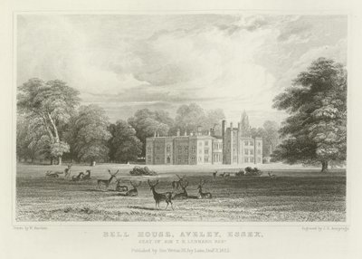Bell House，Aveley，Essex，Sir TB Lennard，Baronet 作者 William Henry Bartlett