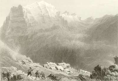 Dormeilleuse，High Alps，Felix Neffs的工作场景 作者 威廉·亨利·巴特利特