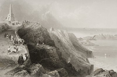 爱尔兰都柏林郡Killiney Hill，来自George Virtue的“爱尔兰的风景和古物”，1860年代 作者 威廉·亨利·巴特利特