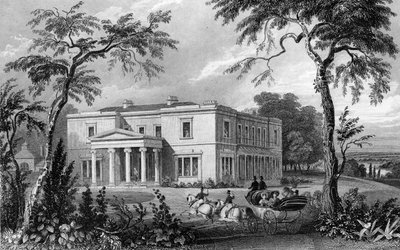 1832年John Carr Armytage雕刻的Stint Hall，靠近Essex的Braintree 作者 威廉·亨利·巴特利特