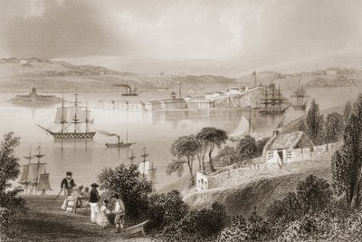 爱尔兰科克郡科克湾（现为Cobh），乔治·维特（George Virtue）于19世纪60年代出自“爱尔兰风光与古物” 作者 威廉·亨利·巴特利特