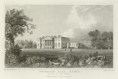 艾塞克斯的Thorndon Hall，佩特雷勋爵的所在地 作者 威廉·亨利·巴特利特