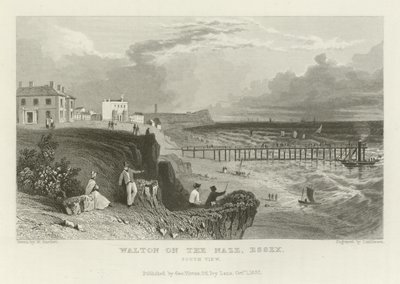 Walton on the Naze，艾塞克斯，南视图 作者 威廉·亨利·巴特利特