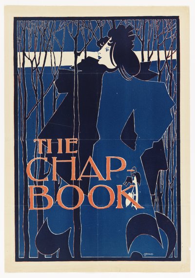 蓝夫人（The Blue Lady），《一本书》的海报 作者 William Henry Bradley