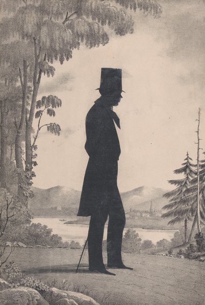 缅因州萨科的爱德华-沃思的剪影，1828-83。 作者 威廉·亨利·布朗