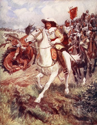 “我们的胸甲骑兵已经冲进了骑兵的行列，震惊地四散开来”，出自著名格斗之歌，第一版 作者 威廉·亨利·查尔斯·格鲁姆