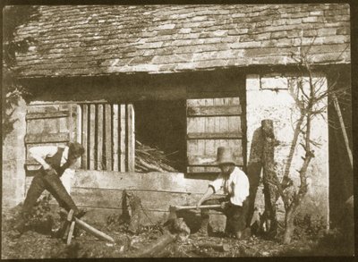 The Woodcutters，1845（盐纸打印从calotype negative） 作者 威廉·亨利·福克斯·塔尔伯特