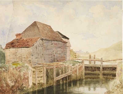 老磨坊和锁门（圣凯瑟琳），1820-40 作者 威廉·亨利·亨特