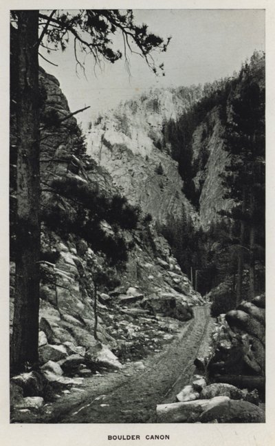 Canyons of Colorado: Boulder Canon (b/w photo) 作者 威廉·亨利·杰克逊
